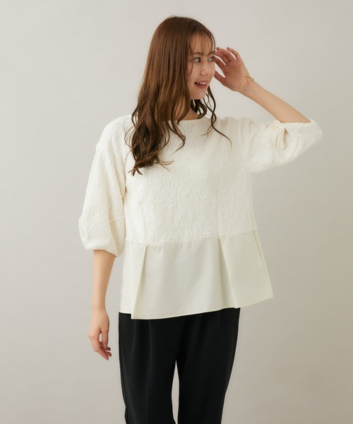 KATHARINE ROSS(キャサリンロス)の「【KATHARINE ROSS】Made in Japan ふくれジャカードブラウス(シャツ/ブラウス・レディース・ブラック/アイボリー・MEDIUM)」の11枚目の写真