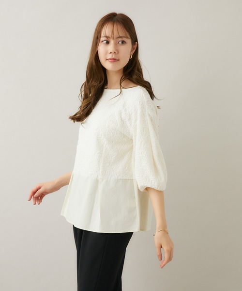 KATHARINE ROSS(キャサリンロス)の「【KATHARINE ROSS】Made in Japan ふくれジャカードブラウス(シャツ/ブラウス・レディース・ブラック/アイボリー・MEDIUM)」の14枚目の写真