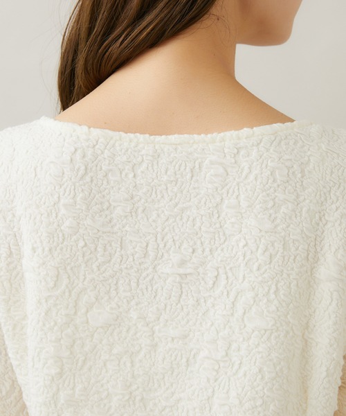 KATHARINE ROSS(キャサリンロス)の「【KATHARINE ROSS】Made in Japan ふくれジャカードブラウス(シャツ/ブラウス・レディース・ブラック/アイボリー・MEDIUM)」の6枚目の写真