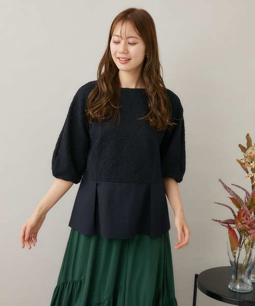 KATHARINE ROSS(キャサリンロス)の「【KATHARINE ROSS】Made in Japan ふくれジャカードブラウス(シャツ/ブラウス・レディース・ブラック/アイボリー・MEDIUM)」の21枚目の写真