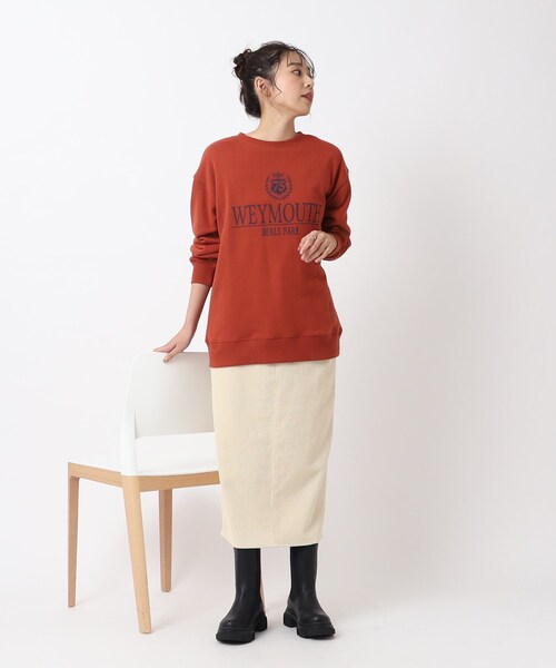 SHOO・LA・RUE（シューラルー）の「◆大人世代の コーデュロイ ナロースカート（スカート・レディース・チャコールグレー/アイボリー/キャメル・02/03/04）」の5枚目の写真