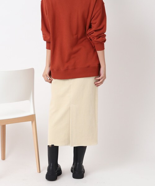 SHOO・LA・RUE（シューラルー）の「◆大人世代の コーデュロイ ナロースカート（スカート・レディース・チャコールグレー/アイボリー/キャメル・02/03/04）」の10枚目の写真