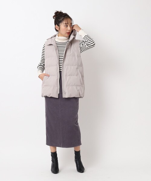 SHOO・LA・RUE（シューラルー）の「◆大人世代の コーデュロイ ナロースカート（スカート・レディース・チャコールグレー/アイボリー/キャメル・02/03/04）」の11枚目の写真