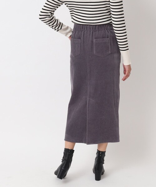 SHOO・LA・RUE（シューラルー）の「◆大人世代の コーデュロイ ナロースカート（スカート・レディース・チャコールグレー/アイボリー/キャメル・02/03/04）」の15枚目の写真