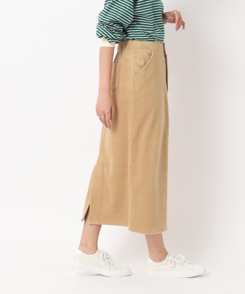 SHOO・LA・RUE（シューラルー）の「◆大人世代の コーデュロイ ナロースカート（スカート・レディース・チャコールグレー/アイボリー/キャメル・02/03/04）」の22枚目の写真