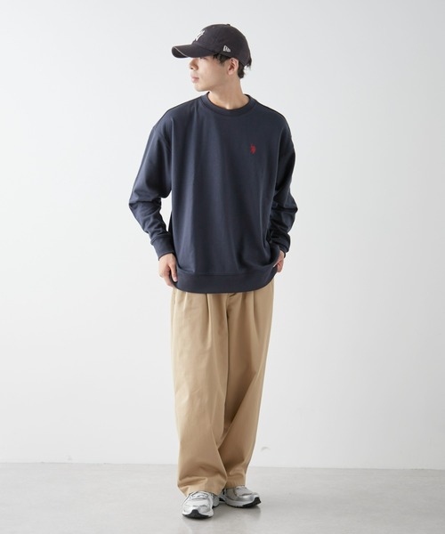 U.S. POLO ASSN.(ユーエスポロアッスン)の「【U.S. POLO ASSN】ワンポイント刺繍スウェット(スウェット・メンズ・ネイビー/アイボリー・LARGE/MEDIUM)」の9枚目の写真