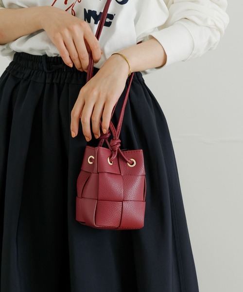 URBAN RESEARCH（アーバンリサーチ）の「メッシュ巾着レザーバッグ