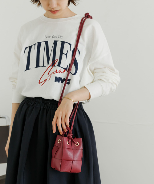新品 アーバンリサーチ unique allure 巾着型レザーショルダーバッグ URBAN RESEARCH DOORS（アーバンリサーチドアーズ） ショルダーバッグ