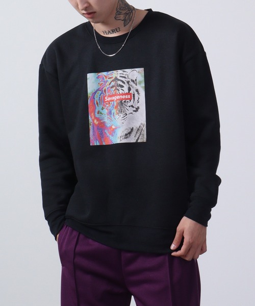 FUNALIVE(ファンアライブ)の「Printed loose-fit sweatshirt / プリントルーズフィット スウェットトレーナー unisex(スウェット・メンズ・杢グレー/ベージュ/ホワイト系/ホワイト/ネイビー/ブラック/ブラウン/ブラック系・M/XL/L)」の4枚目の写真