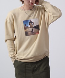 Printed loose-fit sweatshirt / プリントルーズフィット スウェットトレーナー unisex