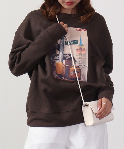 FUNALIVE(ファンアライブ)の「Printed loose-fit sweatshirt / プリントルーズフィット スウェットトレーナー unisex(スウェット・メンズ・杢グレー/ベージュ/ホワイト系/ホワイト/ネイビー/ブラック/ブラウン/ブラック系・M/XL/L)」の6枚目の写真