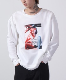 Printed loose-fit sweatshirt / プリントルーズフィット スウェットトレーナー unisex
