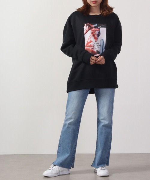 FUNALIVE(ファンアライブ)の「Printed loose-fit sweatshirt / プリントルーズフィット スウェットトレーナー unisex(スウェット・メンズ・杢グレー/ベージュ/ホワイト系/ホワイト/ネイビー/ブラック/ブラウン/ブラック系・M/XL/L)」の18枚目の写真
