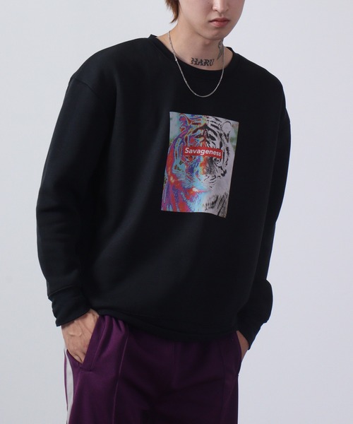 FUNALIVE(ファンアライブ)の「Printed loose-fit sweatshirt / プリントルーズフィット スウェットトレーナー unisex(スウェット・メンズ・杢グレー/ベージュ/ホワイト系/ホワイト/ネイビー/ブラック/ブラウン/ブラック系・M/XL/L)」の17枚目の写真