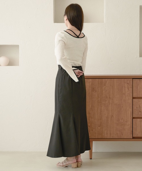 Ambre Neige(アンブルネージュ)の「ポコポコ配色トップス/【WEB/EC限定商品】(Tシャツ/カットソー・レディース・アイボリー/ライトグリーン/ブラック・FREE)」の7枚目の写真