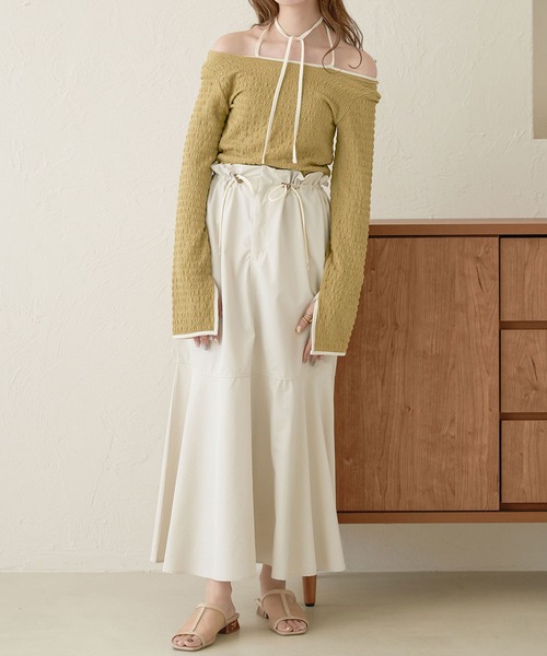 Ambre Neige(アンブルネージュ)の「ポコポコ配色トップス/【WEB/EC限定商品】(Tシャツ/カットソー・レディース・アイボリー/ライトグリーン/ブラック・FREE)」の10枚目の写真