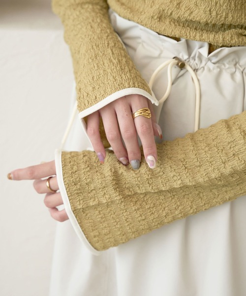 Ambre Neige(アンブルネージュ)の「ポコポコ配色トップス/【WEB/EC限定商品】(Tシャツ/カットソー・レディース・アイボリー/ライトグリーン/ブラック・FREE)」の12枚目の写真