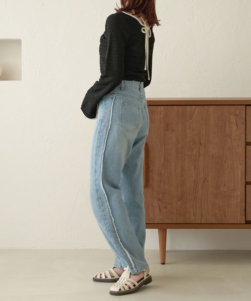 Ambre Neige(アンブルネージュ)の「ポコポコ配色トップス/【WEB/EC限定商品】(Tシャツ/カットソー・レディース・アイボリー/ライトグリーン/ブラック・FREE)」の18枚目の写真