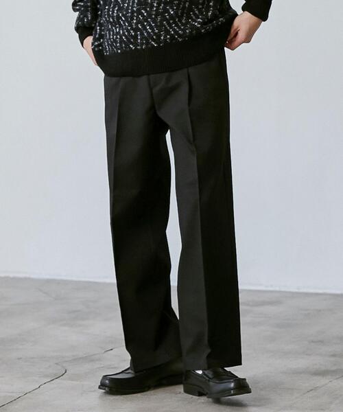 coen（コーエン）の「センタープレスワイドスラックス（スラックス・メンズ・ブラック/ダークブラウン/ダークグレー・S/M/L/XL）」の2枚目の写真