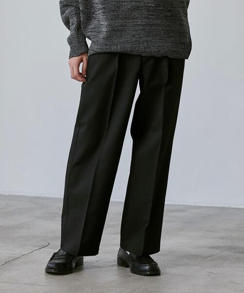 coen（コーエン）の「センタープレスワイドスラックス（スラックス・メンズ・ブラック/ダークブラウン/ダークグレー・S/M/L/XL）」の4枚目の写真