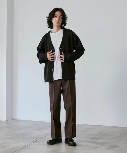 coen（コーエン）の「センタープレスワイドスラックス（スラックス・メンズ・ブラック/ダークブラウン/ダークグレー・S/M/L/XL）」の8枚目の写真