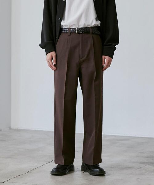 coen（コーエン）の「センタープレスワイドスラックス（スラックス・メンズ・ブラック/ダークブラウン/ダークグレー・S/M/L/XL）」の9枚目の写真