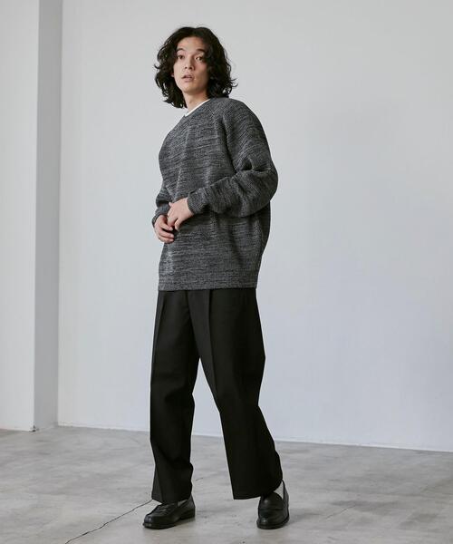 coen（コーエン）の「センタープレスワイドスラックス（スラックス・メンズ・ブラック/ダークブラウン/ダークグレー・S/M/L/XL）」の13枚目の写真