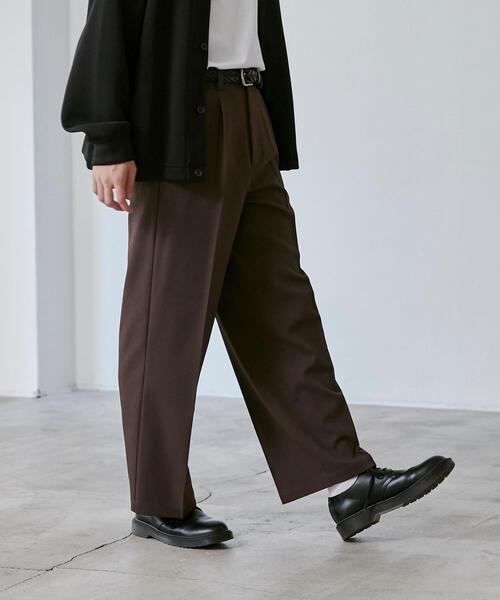 coen（コーエン）の「センタープレスワイドスラックス（スラックス・メンズ・ブラック/ダークブラウン/ダークグレー・S/M/L/XL）」の17枚目の写真