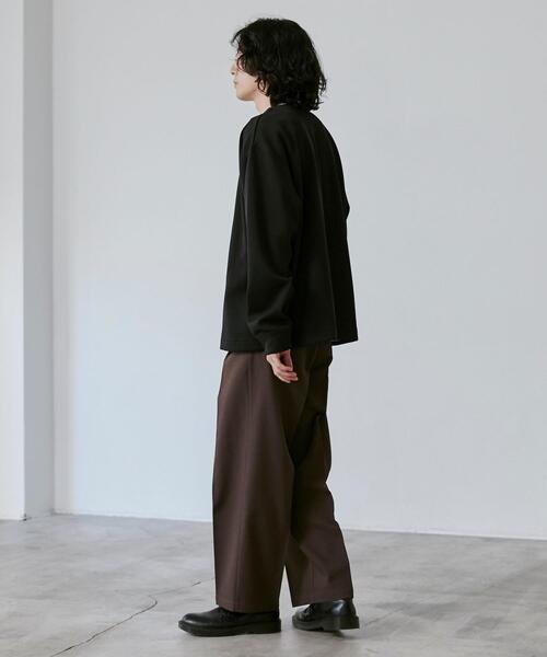 coen（コーエン）の「センタープレスワイドスラックス（スラックス・メンズ・ブラック/ダークブラウン/ダークグレー・S/M/L/XL）」の18枚目の写真