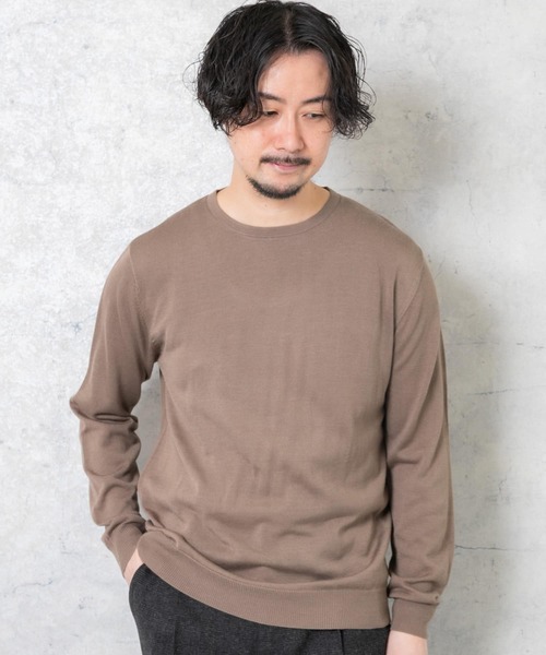 URBAN RESEARCH ROSSO MEN(アーバンリサーチロッソメン)の「『一部WEB限定カラー』『UR TECH』ハイゲージクルーネックニット(ニット/セーター・メンズ・ブラック/ネイビー/パープル系その他/ベージュ系その他/グレー・LARGE/MEDIUM)」の22枚目の写真
