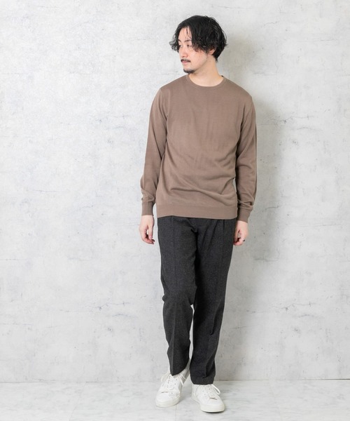 URBAN RESEARCH ROSSO MEN(アーバンリサーチロッソメン)の「『一部WEB限定カラー』『UR TECH』ハイゲージクルーネックニット(ニット/セーター・メンズ・ブラック/ネイビー/パープル系その他/ベージュ系その他/グレー・LARGE/MEDIUM)」の19枚目の写真