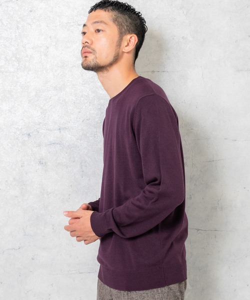 URBAN RESEARCH ROSSO MEN(アーバンリサーチロッソメン)の「『一部WEB限定カラー』『UR TECH』ハイゲージクルーネックニット(ニット/セーター・メンズ・ブラック/ネイビー/パープル系その他/ベージュ系その他/グレー・LARGE/MEDIUM)」の17枚目の写真