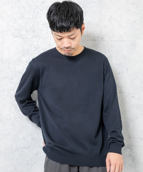 URBAN RESEARCH ROSSO MEN(アーバンリサーチロッソメン)の「『一部WEB限定カラー』『UR TECH』ハイゲージクルーネックニット(ニット/セーター・メンズ・ブラック/ネイビー/パープル系その他/ベージュ系その他/グレー・LARGE/MEDIUM)」の14枚目の写真