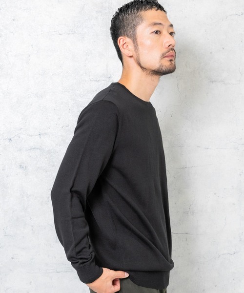 URBAN RESEARCH ROSSO MEN(アーバンリサーチロッソメン)の「『一部WEB限定カラー』『UR TECH』ハイゲージクルーネックニット(ニット/セーター・メンズ・ブラック/ネイビー/パープル系その他/ベージュ系その他/グレー・LARGE/MEDIUM)」の12枚目の写真