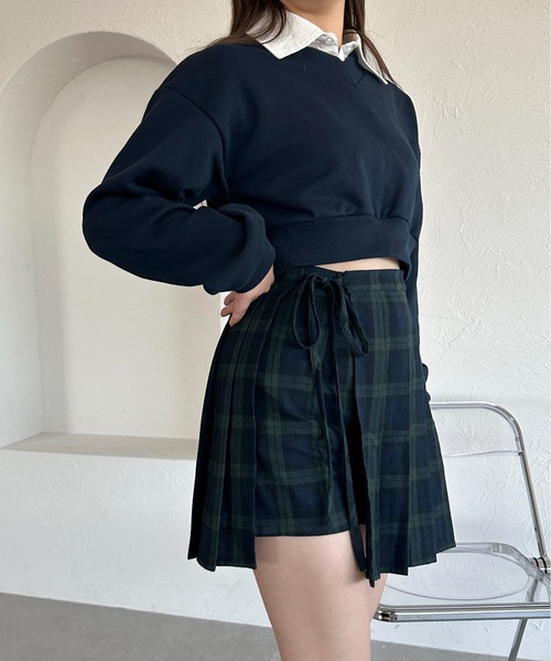 apres jour mignon（アプレジュールミニョン）の「【apres jour mignon】プリーツラップスカパン【ZOZOTOWN限定アイテム】（スカート・レディース・グリーン系その他/ネイビー/ブラック/チャコールグレー/グレー/グレー系その他・MEDIUM/X-LARGE/SMALL）」の13枚目の写真