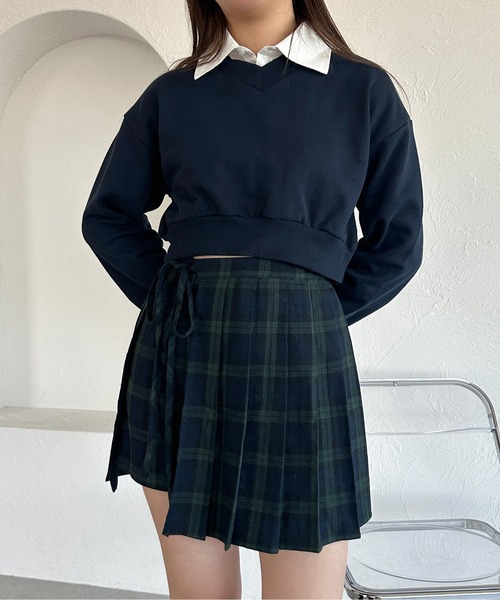 apres jour mignon（アプレジュールミニョン）の「【apres jour mignon】プリーツラップスカパン【ZOZOTOWN限定アイテム】（スカート・レディース・グリーン系その他/ネイビー/ブラック/チャコールグレー/グレー/グレー系その他・MEDIUM/X-LARGE/SMALL）」の19枚目の写真