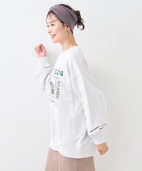 希少 plantation プリント スウェット M ワンピース