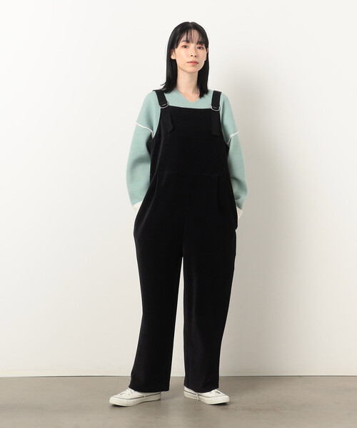 ONIGIRI（オニギリ）の「コーデュロイ サロペット（サロペット/オーバーオール・レディース・ベージュ系/ネイビー系・FREE）」の2枚目の写真