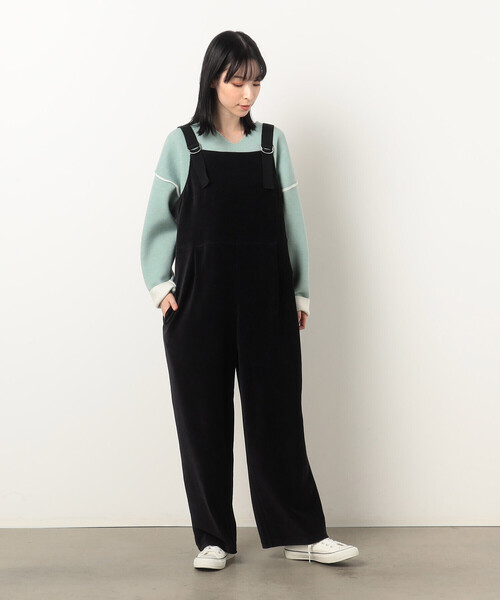 ONIGIRI（オニギリ）の「コーデュロイ サロペット（サロペット/オーバーオール・レディース・ベージュ系/ネイビー系・FREE）」の7枚目の写真