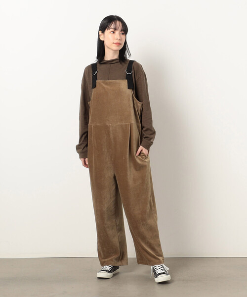 ONIGIRI（オニギリ）の「コーデュロイ サロペット（サロペット/オーバーオール・レディース・ベージュ系/ネイビー系・FREE）」の13枚目の写真