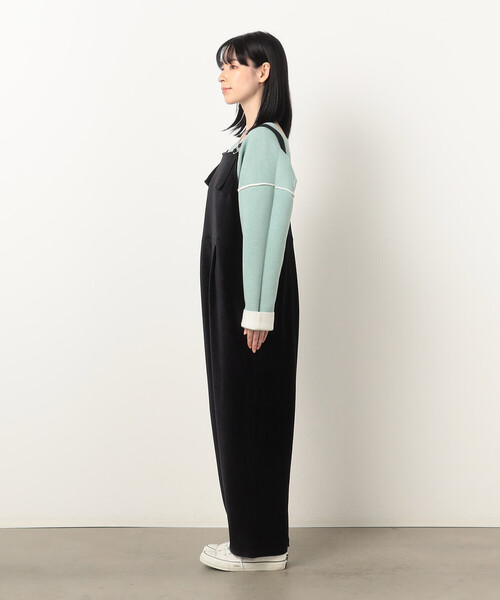 ONIGIRI（オニギリ）の「コーデュロイ サロペット（サロペット/オーバーオール・レディース・ベージュ系/ネイビー系・FREE）」の4枚目の写真