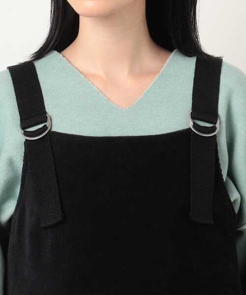 ONIGIRI（オニギリ）の「コーデュロイ サロペット（サロペット/オーバーオール・レディース・ベージュ系/ネイビー系・FREE）」の3枚目の写真