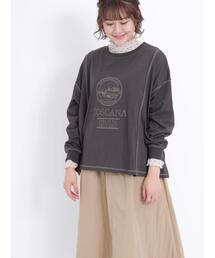 Samansa Mos2 | アウトステッチロゴTシャツ(Tシャツ/カットソー)