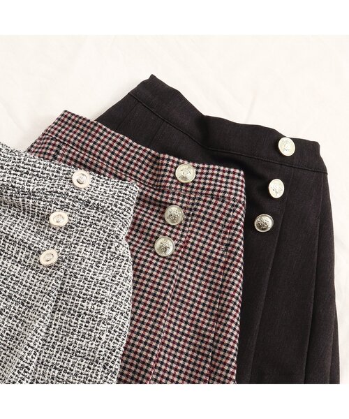 apres les cours(アプレレクール)の「プリーツスカート風キュロット(スカート・キッズ・チェック/チャコール/ブラック・110/140/120/90/100/130/80)」の6枚目の写真