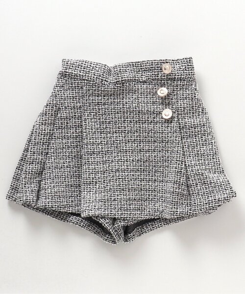 apres les cours(アプレレクール)の「プリーツスカート風キュロット(スカート・キッズ・チェック/チャコール/ブラック・110/140/120/90/100/130/80)」の8枚目の写真