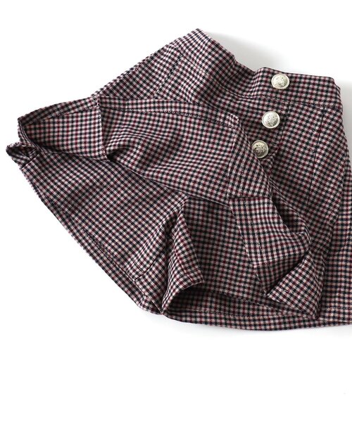 apres les cours(アプレレクール)の「プリーツスカート風キュロット(スカート・キッズ・チェック/チャコール/ブラック・110/140/120/90/100/130/80)」の10枚目の写真