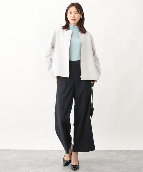 OFUON le MK（オフオンルエムケー）の「シアータートルネックカットソー/洗える（Tシャツ/カットソー・レディース・アイボリー/ブラック/ライトブルー・38）」の17枚目の写真