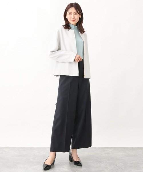 OFUON le MK（オフオンルエムケー）の「シアータートルネックカットソー/洗える（Tシャツ/カットソー・レディース・アイボリー/ブラック/ライトブルー・38）」の19枚目の写真