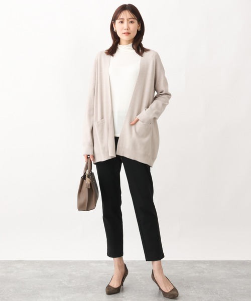 OFUON le MK（オフオンルエムケー）の「シアータートルネックカットソー/洗える（Tシャツ/カットソー・レディース・アイボリー/ブラック/ライトブルー・38）」の10枚目の写真