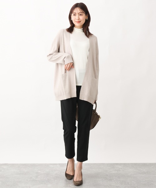 OFUON le MK（オフオンルエムケー）の「シアータートルネックカットソー/洗える（Tシャツ/カットソー・レディース・アイボリー/ブラック/ライトブルー・38）」の12枚目の写真